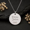 Collier rond personnalisé gravé