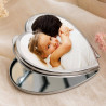 Miroir de poche cœur personnalisé