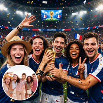 Tee shirt femme football personnalisé effet célébration