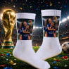 Chaussettes coupe du monde de football personnalisées taille 42-46
