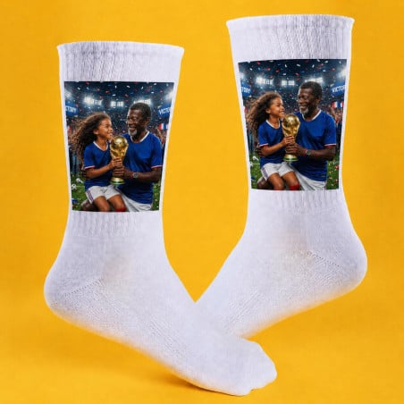 Chaussettes coupe du monde de football personnalisées