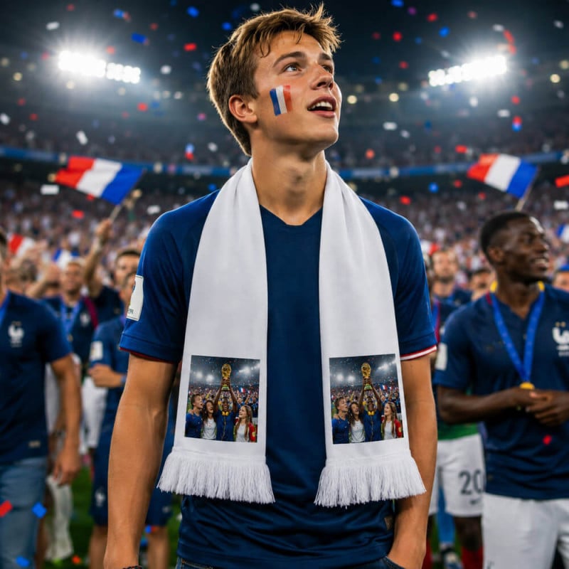 Écharpe personnalisée coupe du monde de football