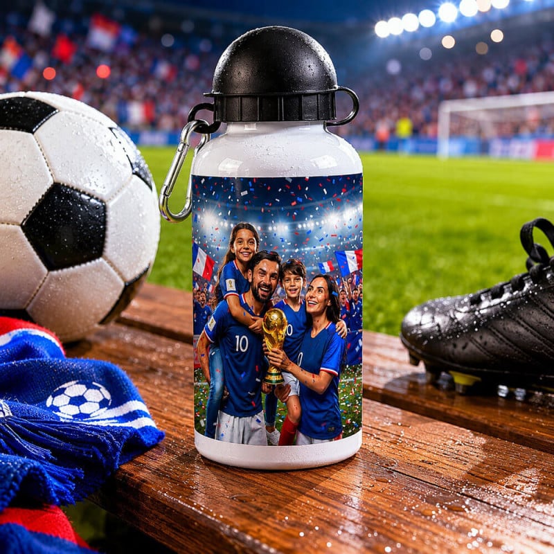 Gourde aluminium coupe du monde de football