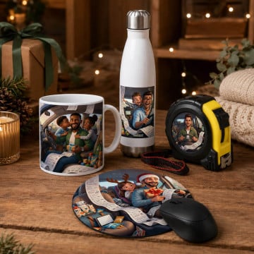 Cadeaux papa pilote personnalisés avec photo et IA