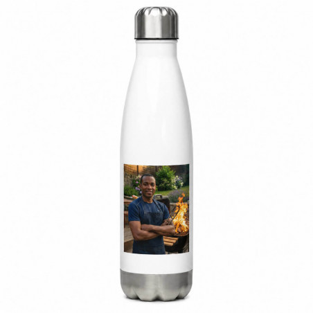 Bouteille thermos 500ml effet papa roi du barbecue