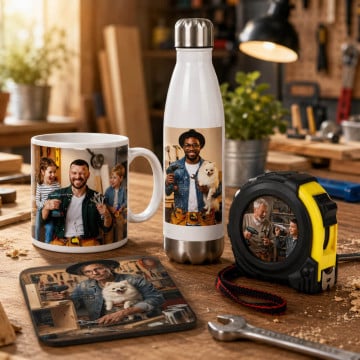 Cadeaux papa bricoleur personnalisés avec photo