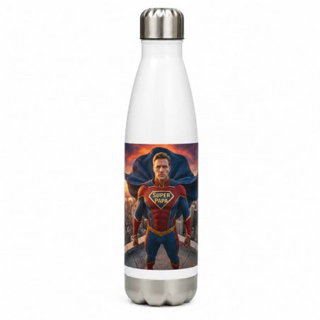 Bouteille thermos 500ml effet Super Papa