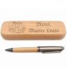 Coffret stylo bille bois personnalisé