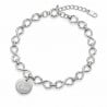 Bracelet maxi infini avec médaillon gravé