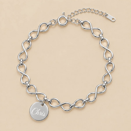 Bracelet infini gravé