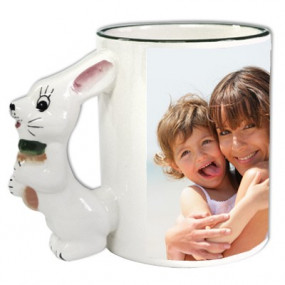 Mug original personnalisé avec anse lapin