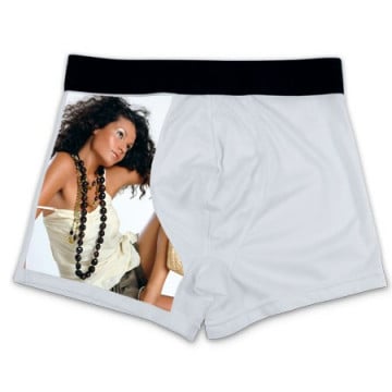 Boxer homme blanc personnalisé photo
