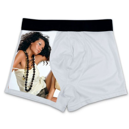 Boxer homme blanc personnalisé photo