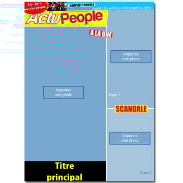 Fausse Une de Magazine de type People