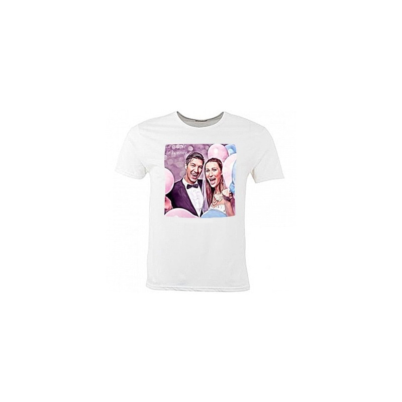 Tee shirt blanc homme personnalisé