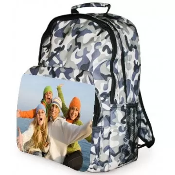 Sac à dos camouflage avec photo imprimée