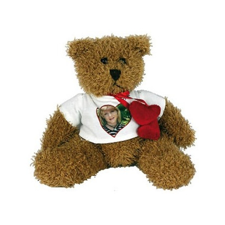 Ours en peluche avec coeur rouge à personnaliser