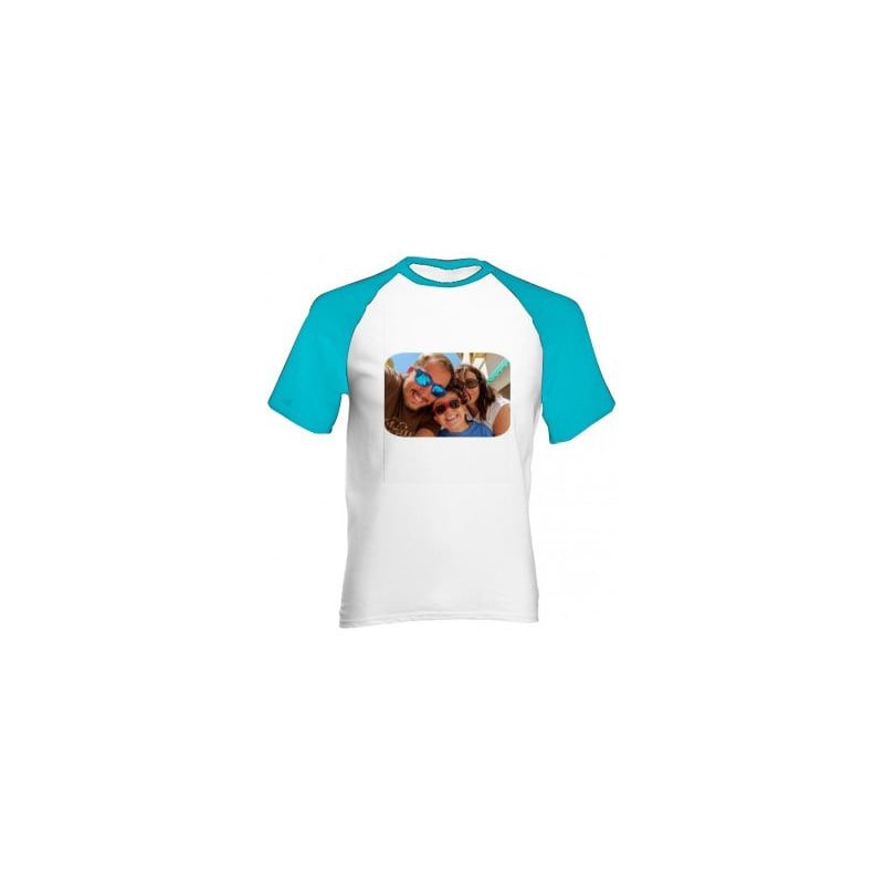 Tee shirt homme manche bleu photo