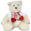 Peluche ours blanc love photo