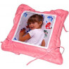 Coussin rose personnalisable
