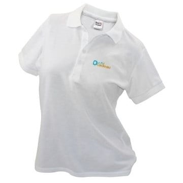 Polo blanc pour femme customisé
