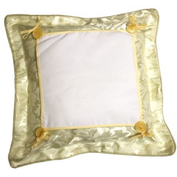 Coussin beige personnalisé photo