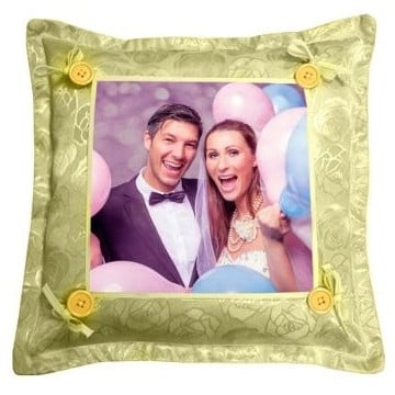 Coussin jaune photo