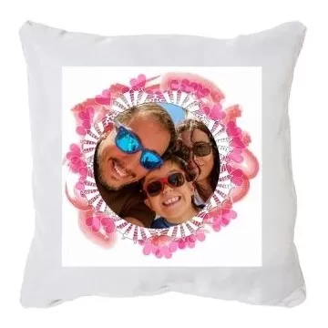 Coussin coeur thème rond