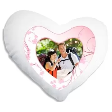 Coussin coeur pour les amoureux