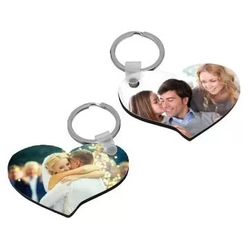 Lot 2 porte clés coeur photos