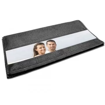 Serviette éponge invitée noire avec photo