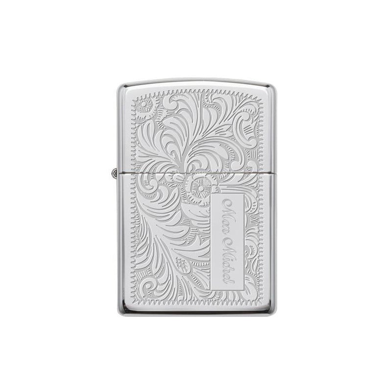 Briquet venitian zippo gravé
