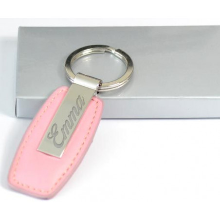 Maxi porte clé cuir texte gravé