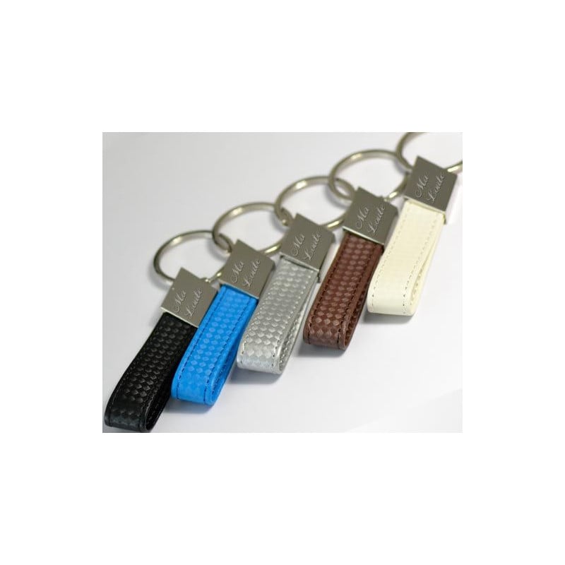 Porte clé long en cuir à graver