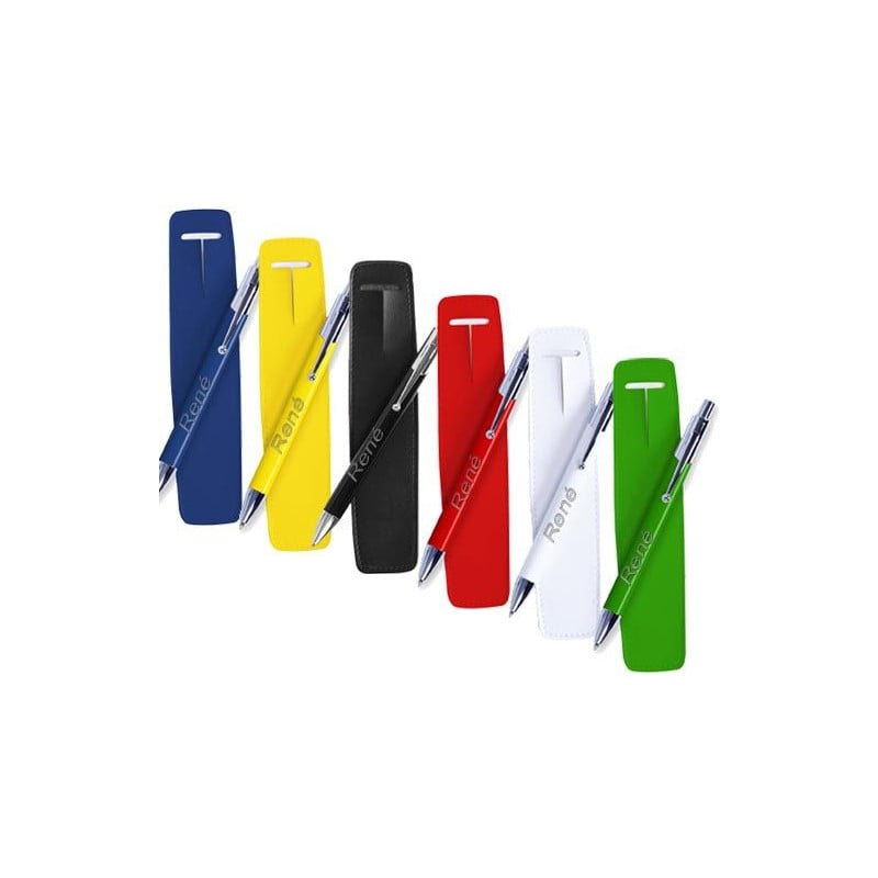 Stylo bille coloré gravé avec écrin