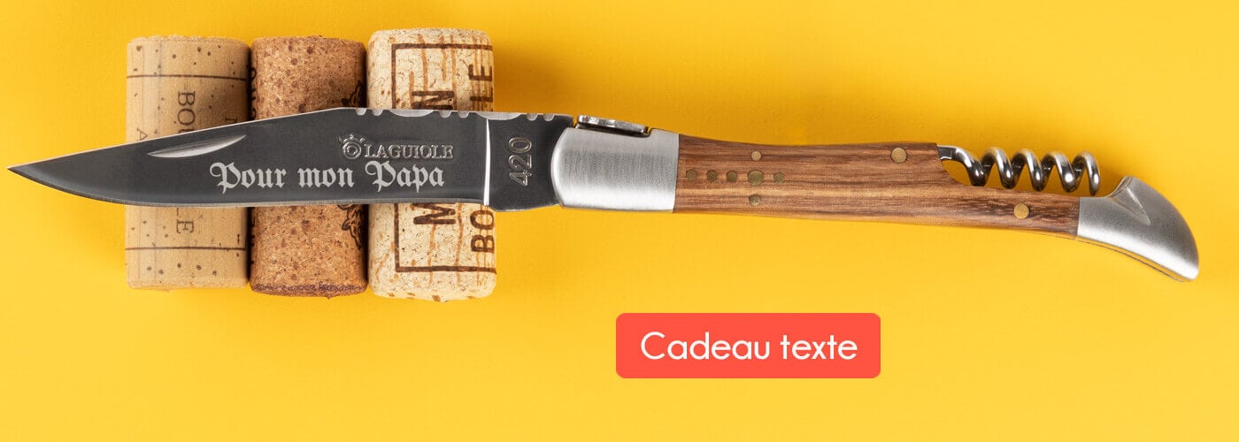 Cadeau gravé avec du texte