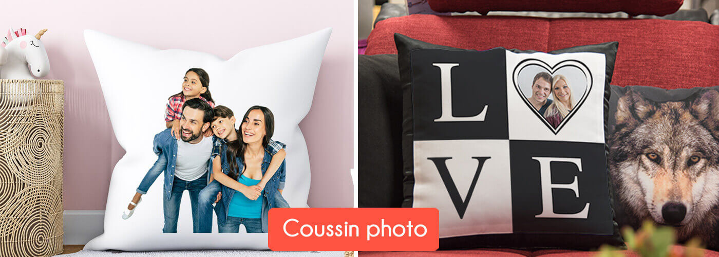 Coussin personnalisé photo