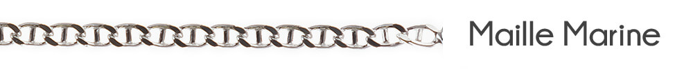chaine bijou maille marine plate