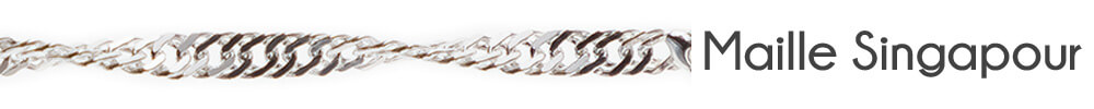 chaine bijou maille torsadé Singapour