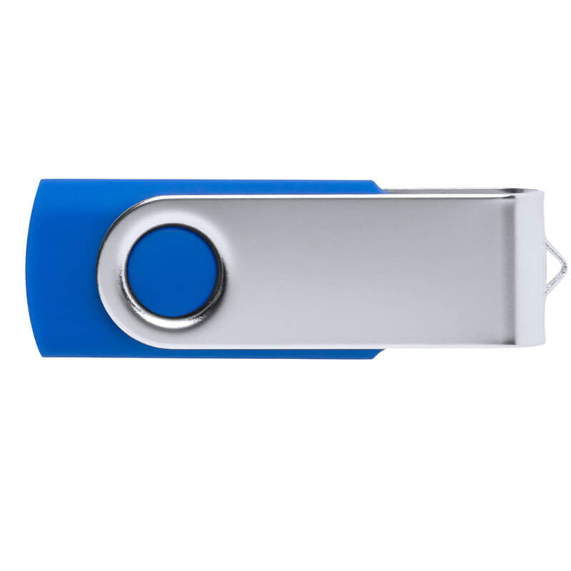 Clef USB twister bleu gravée