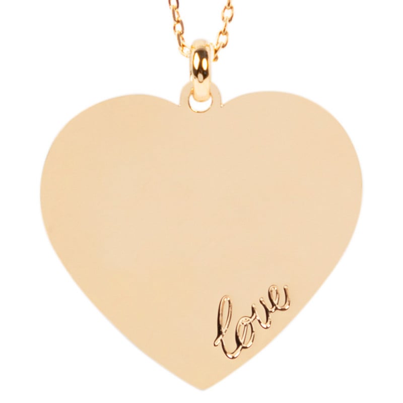 Collier cœur Love plaqué or jaune 18 carats personnalisé