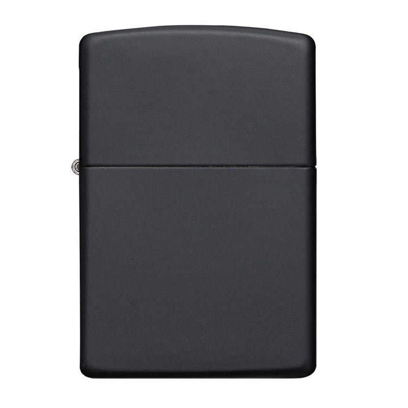 Briquet Zippo noir gravé