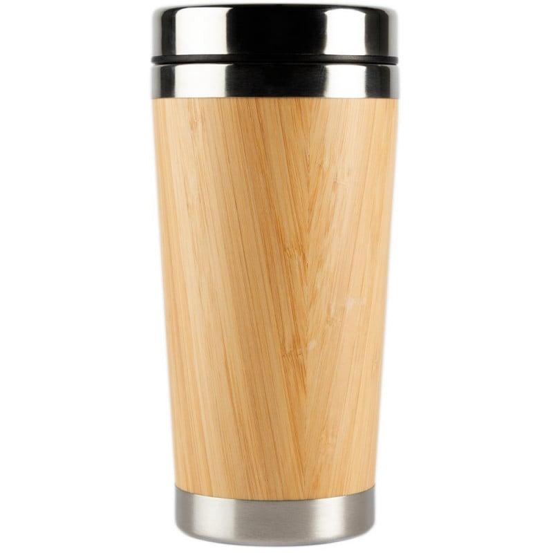 Mug thermos gravé en bois