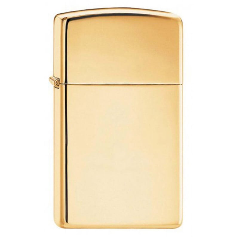 Briquet Zippohigh polish brass slim