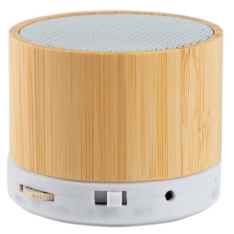 Enceinte bluetooth bois gravée