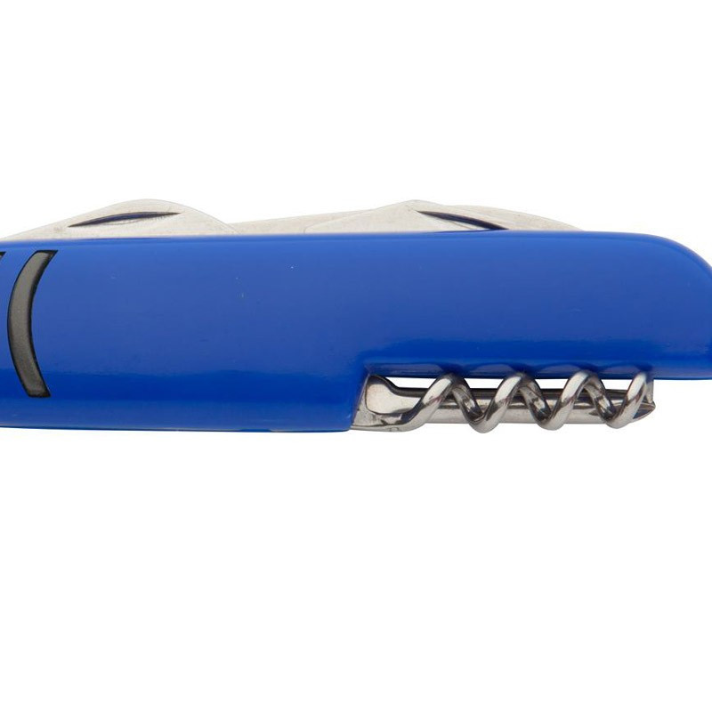 Couteau multifonction bleu gravé