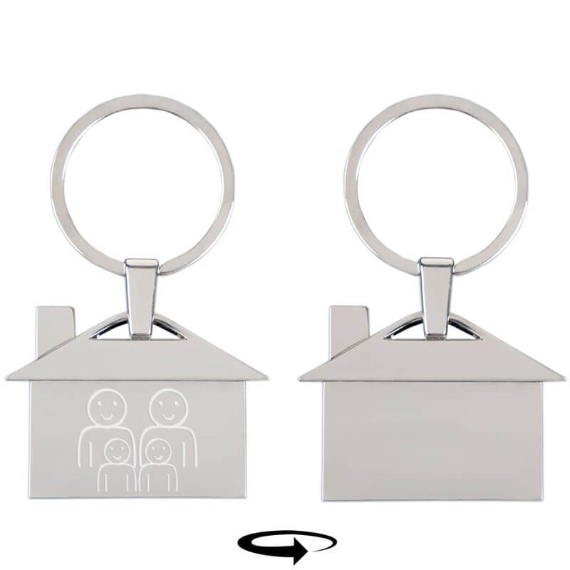 Porte clef maison avec famille personnalisé
