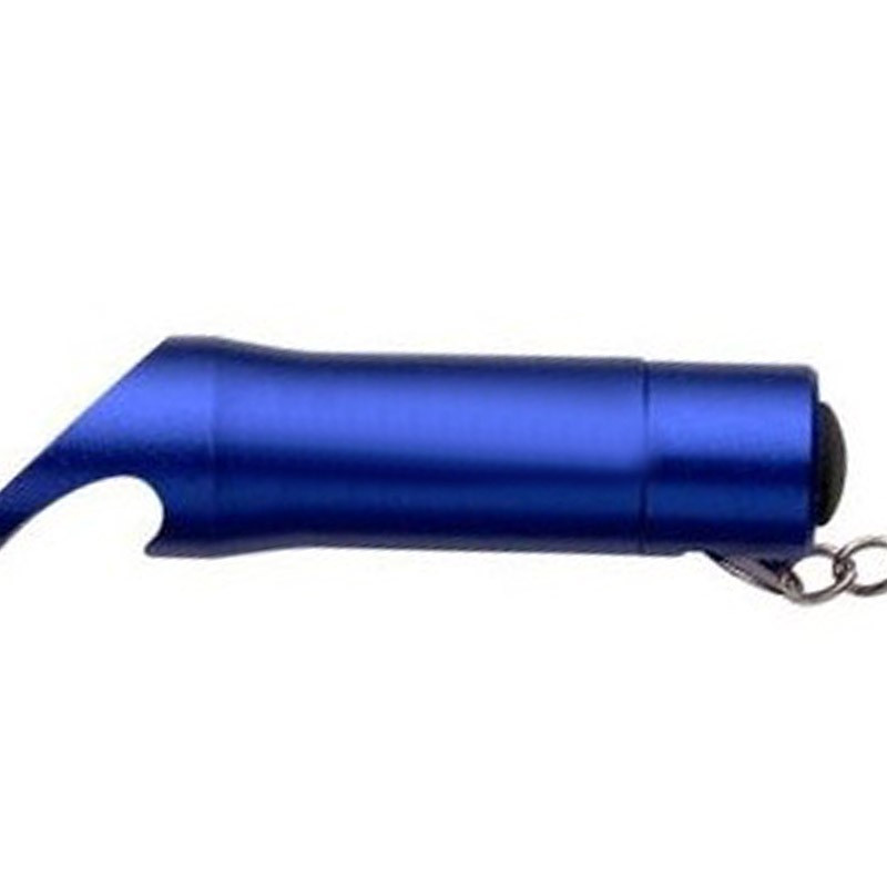 Porte clef lampe bleu gravée texte