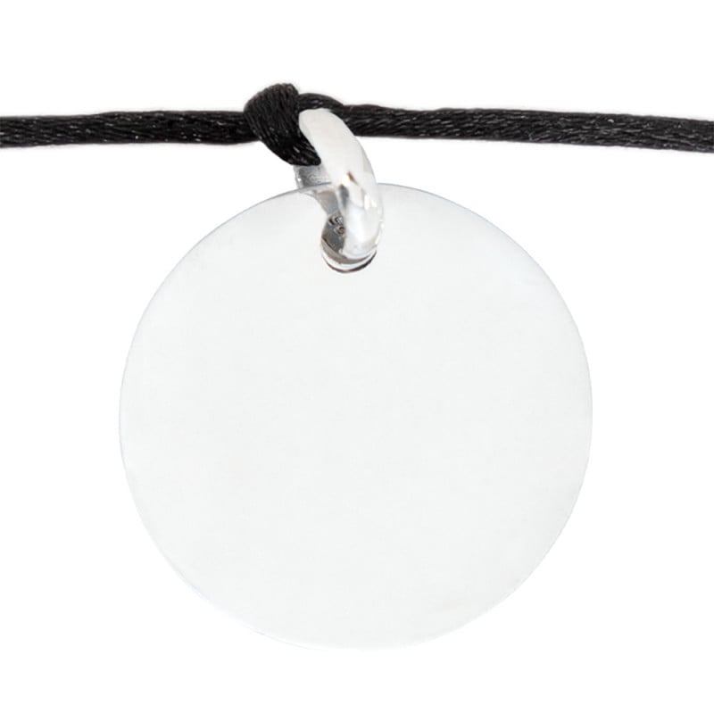 Bracelet rond argent personnalisé cordon au choix