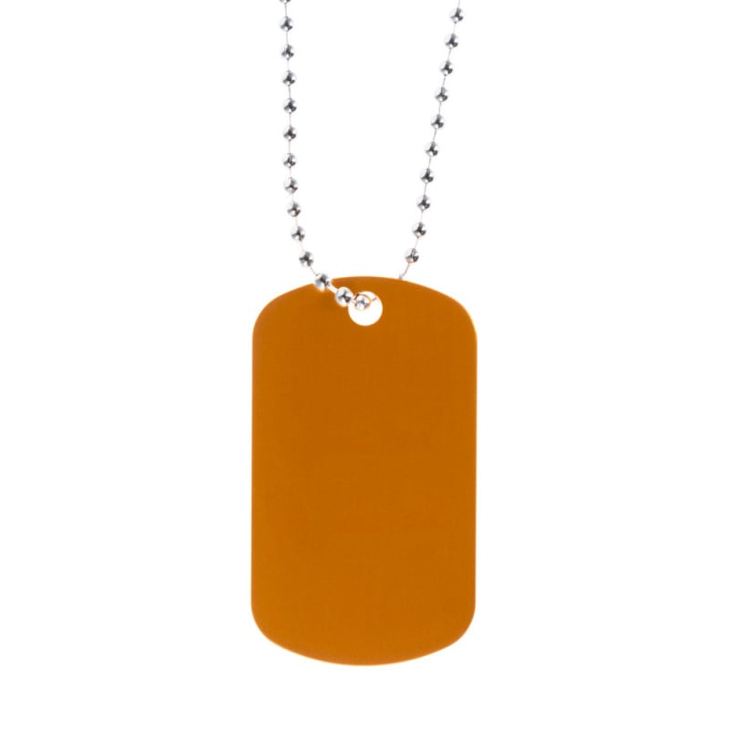 Plaque militaire couleur caramel personnalisée